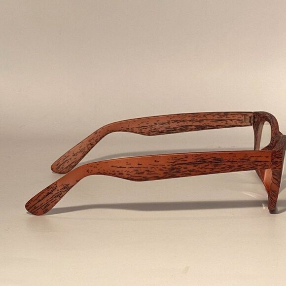 08-7 Clear Eyeglasses with UV400 Protection Wood Grain Print NWT main image 6